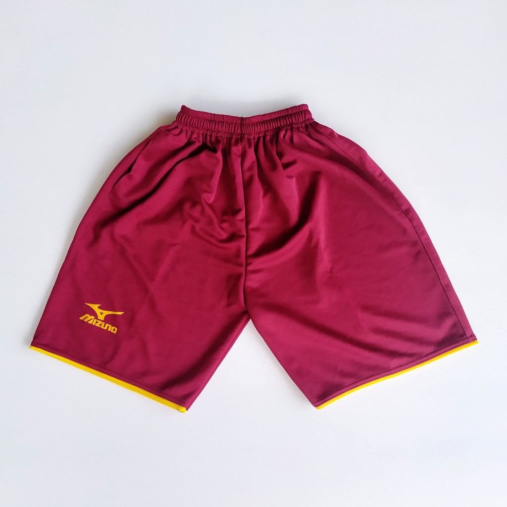 (1kg= 8pcs) Celana pendek olahraga/celana kolor/celana pendek pria/celana futsal/celana volly-Merah polos