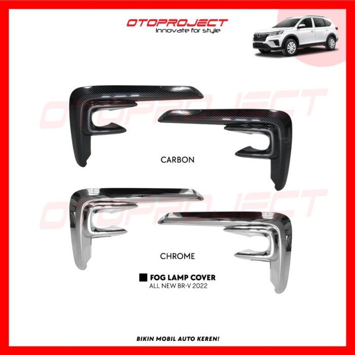 Cover Fog Lamp Mobil All New BRV 2022 Carbon Chrome