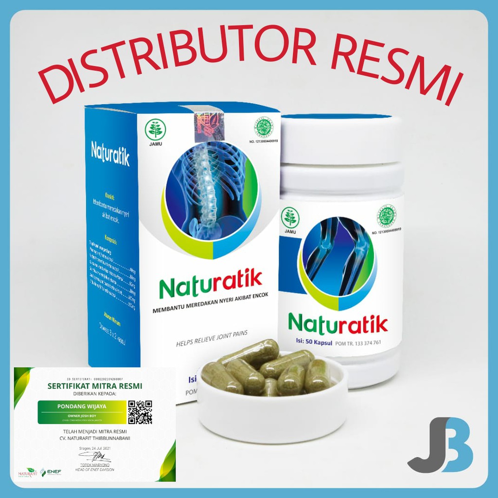 Naturatik NATURAFIT HERBAL Obat Nyeri Sendi Asam Urat Rheumatik Encok