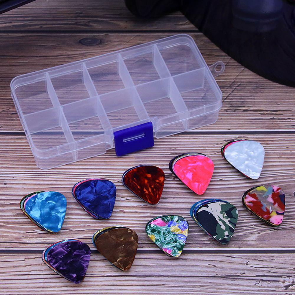 Suyo 100pcs Pick Gitar Elektrik / Ukulele Warna-Warni Ukuran 0.46 / 0.71 / 0.96mm