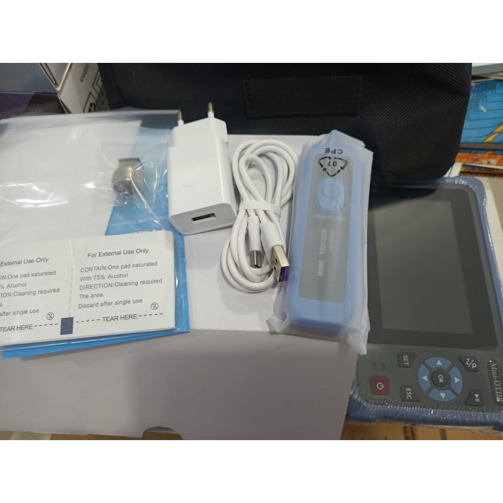 OPTICAL FIBER TESTER MINI OTDR DE1201A TOUCHSCREEN/LAYAR SENTUH BARU