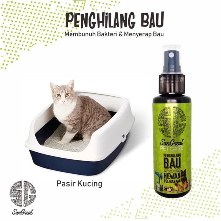 SanGreat penghilang dan penyerap bau Kandang  Hewan Peliharaan