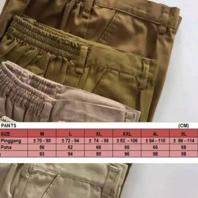 baggy pant super jumbo XXL, 4L, 5L, 6L, 8L chino stret resleting