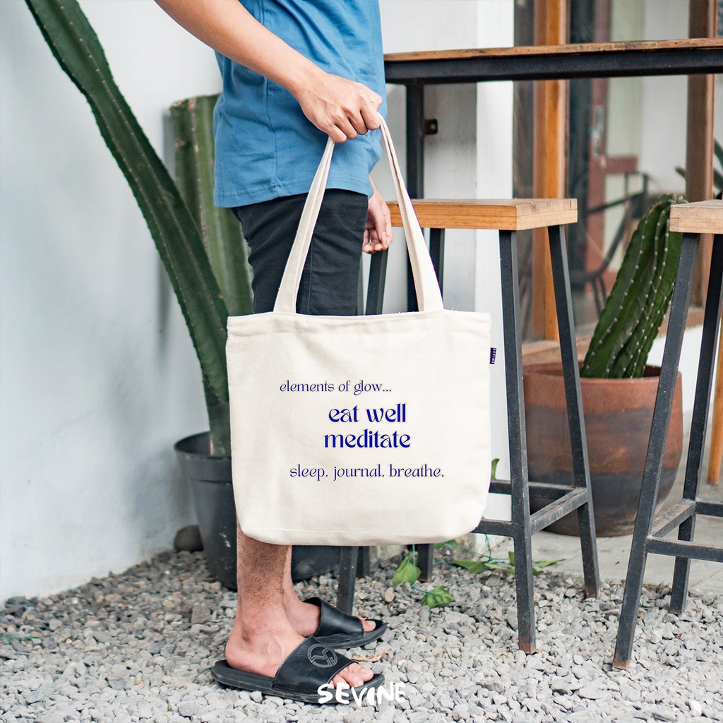 Sevine Tote Bag Kanvas Emily Resleting Kantong Tas Laptop Wanita Kuliah Sekolah Totebag Kerja Quotes Vintage Aesthetic - VU