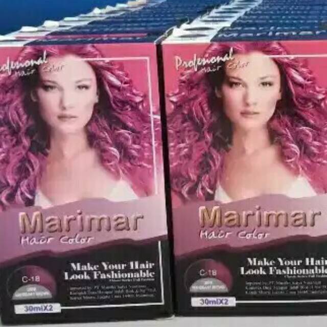 Cat Rambut Marimar Semir Hair Colouring Ombre Biru Coklat Expired Agustus 2018 Maret 2020 Miranda