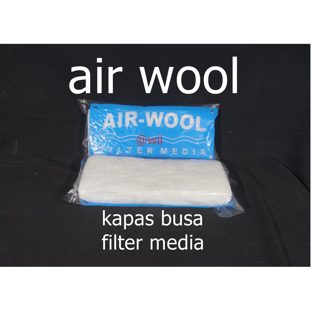 AIRWOOL AIR WOOL BIRU KAPAS BUSA MEDIA FILTER KOLAM AQUARIUM