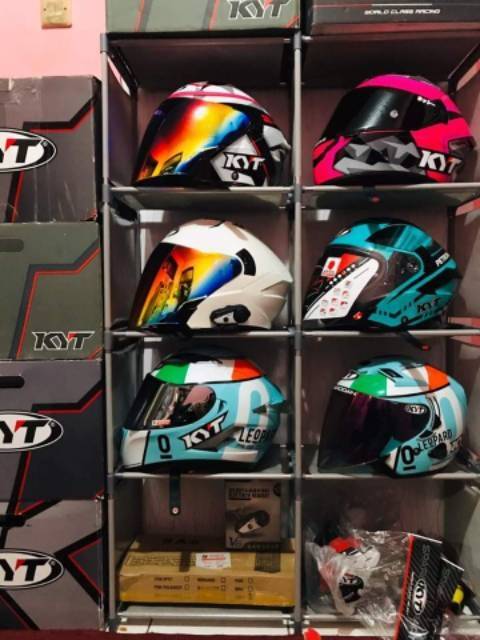 Rak helm 5 susun tempat helm muat lebih banyak helm lebih luas dan tebal