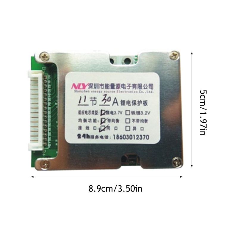 Btsg for Protection Board Dengan Paket Balancing Untuk Papan Perlindungan BMS- Modul 11S 40V 30A Untuk Scoot Elektrik