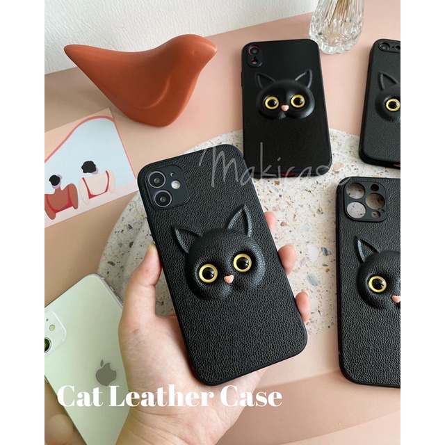 Cat Leather Case Anti Bentur