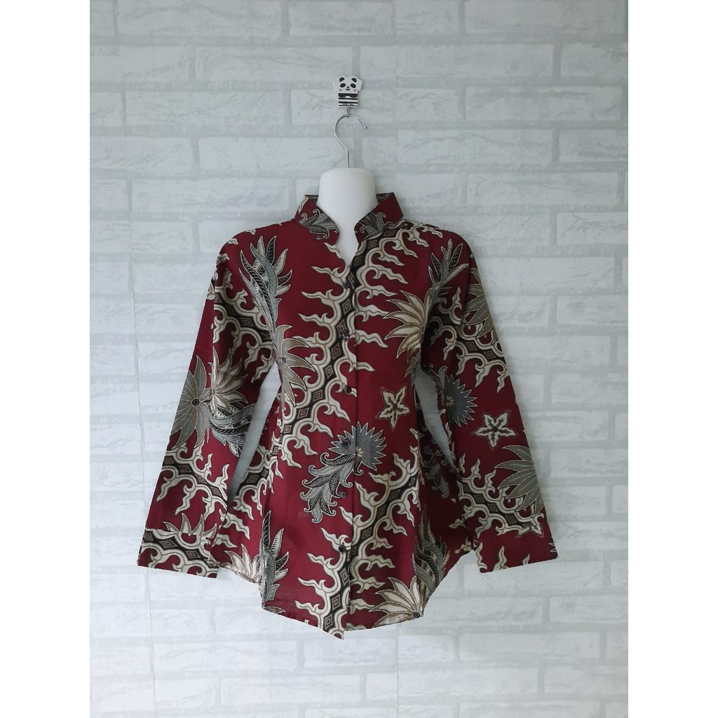 blouse batik/ atasan kerja batik/ seragam batik kerja