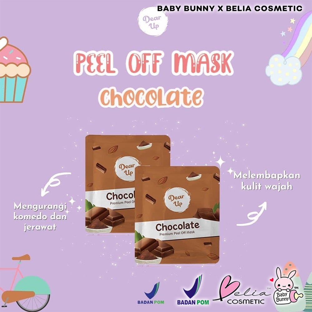 ❤ BELIA ❤ DEAR UP Peel Off Mask 10g 25g Zip Lock | Masker Wajah | Peel Off Mask Ziplock 10 g 25 g (✔ BPOM)