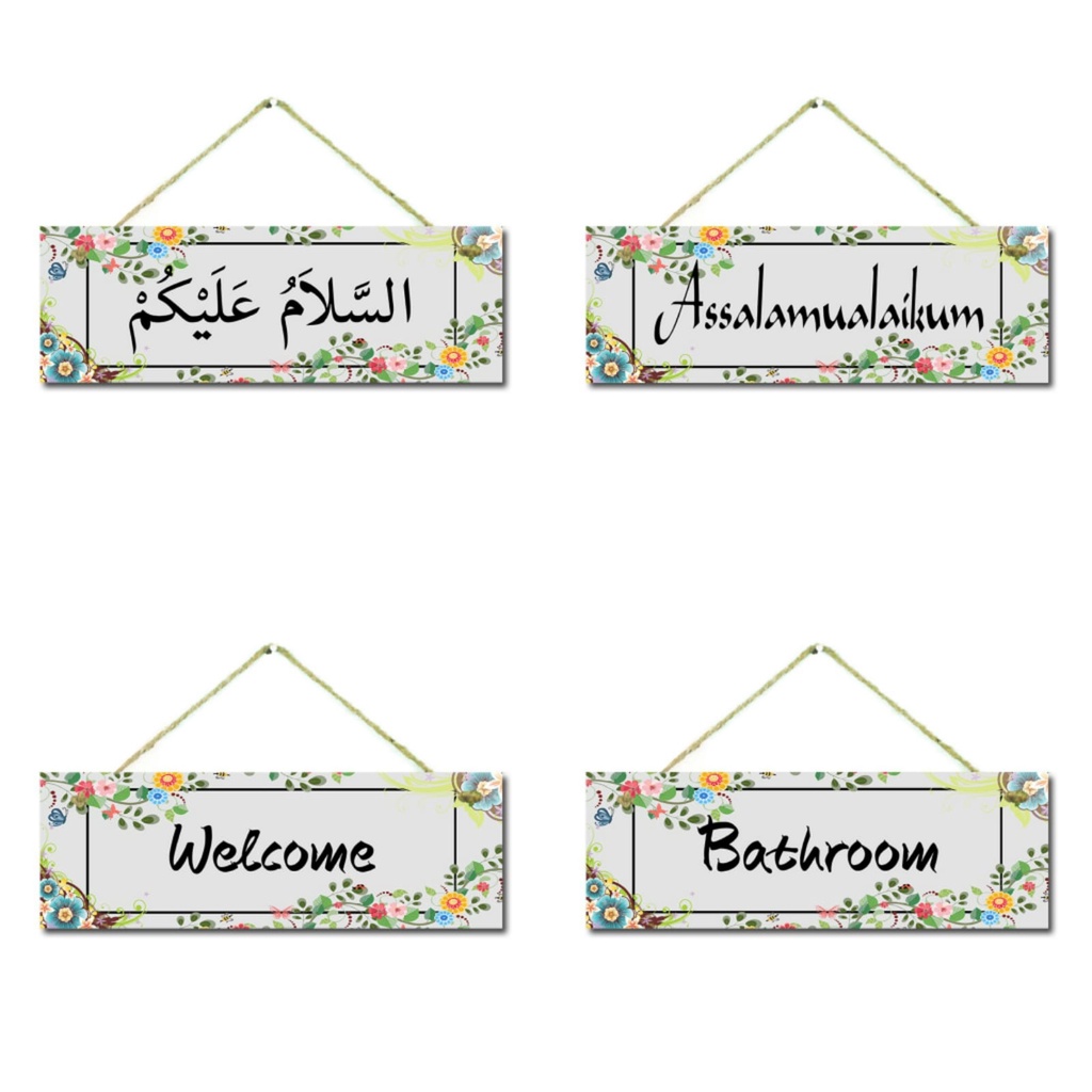 Termurah Hiasan Dinding kayu/wall decor/Hiasan kayu gantung/hiasan unik/hiasan pintu