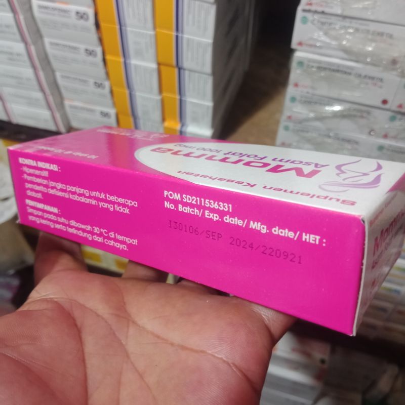 New MOMMA Asam Folat 1000mcg Suplemen Kesehatan Ibu Hamil 100tablet