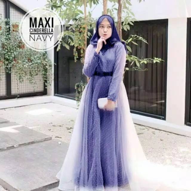gamis organza dot