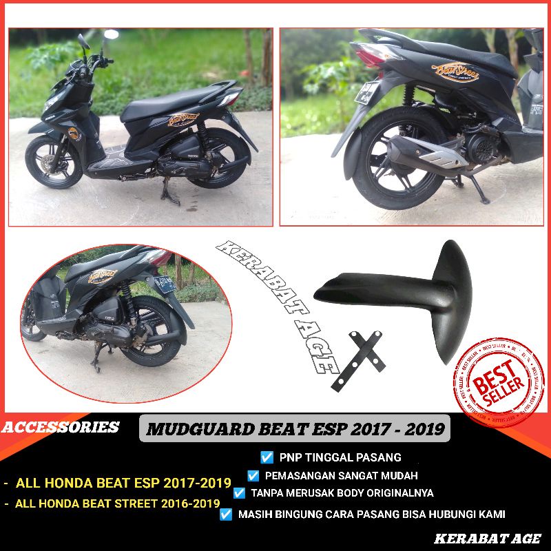 Mudguard Mud guard Motor Matic HONDA BEAT ESP 2017 18 19 semua TYPE