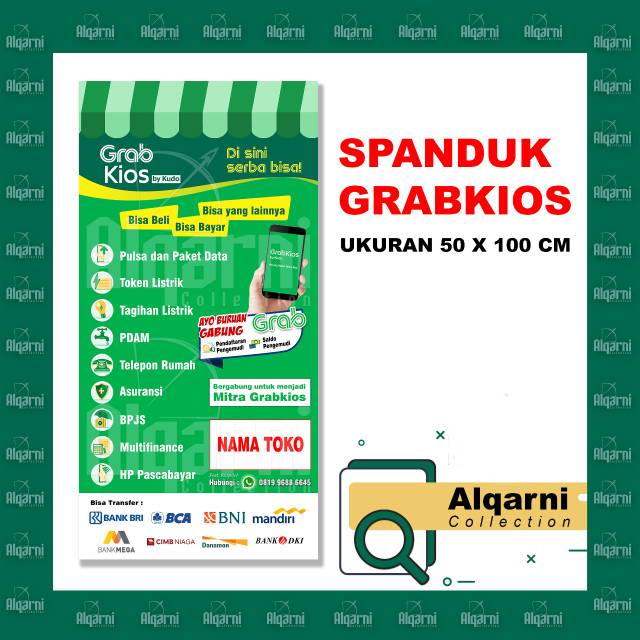 PRINT / CETAK Spanduk Grabkios 50x100 cm