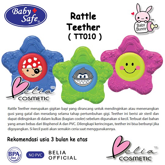 ❤ BELIA ❤ BABY SAFE Teether Gigitan Bayi TT006 TT007 TT008 TT009 TT010 TT011 BPA Free No PVC