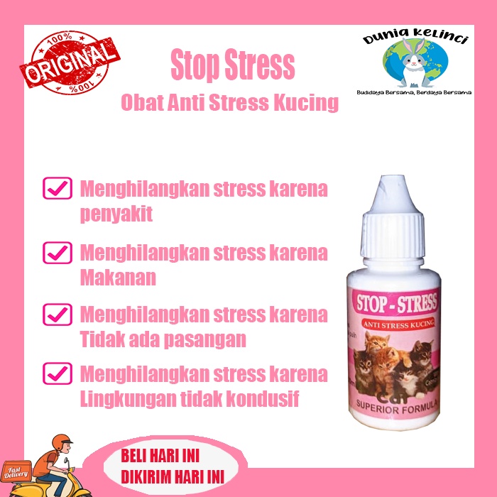 Stop Stress Obat anti stress kucing 30 ml