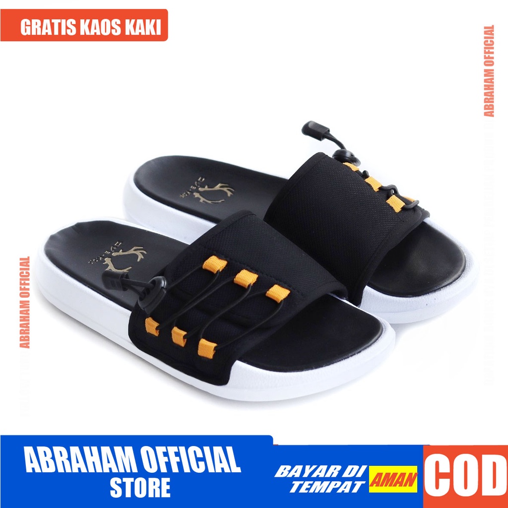 Sandal Slide Pria Kasual Cowok Sandal Flip Flop Keren Original Distro