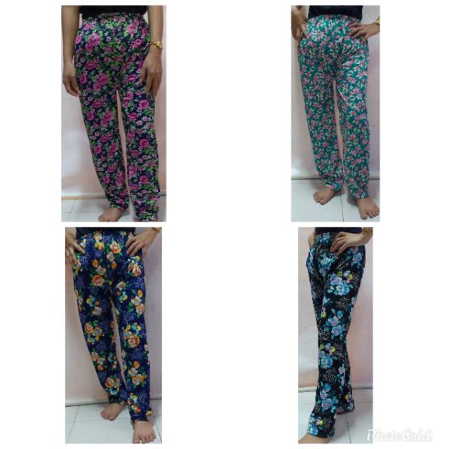 Celana panjang motif wanita dewasa bahan aiget