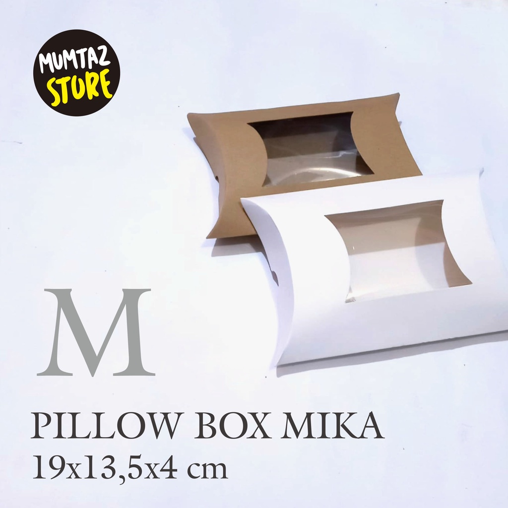 PILLOW BOX MIKA  / BOX SOUVENIR MIKA PERNIKAHAN / BOX HIJAB MIKA SIZE ( M )