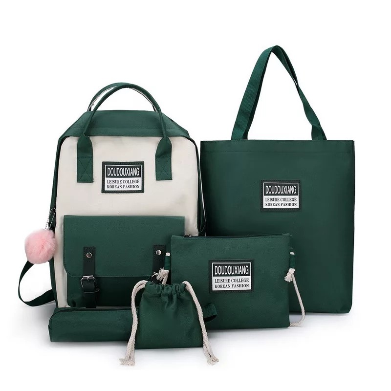 RR TAS AFGAN - Tas Sekolah Anak SD SMP SMA Ransel Backpack Fashion Wanita Korea Stylish-AFGAN HIJAU