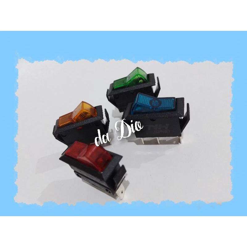 Jual SAKLAR SWITCH SWIT TOMBOL PIANO ON OFF 3 PIN LED MENYALA | Shopee ...