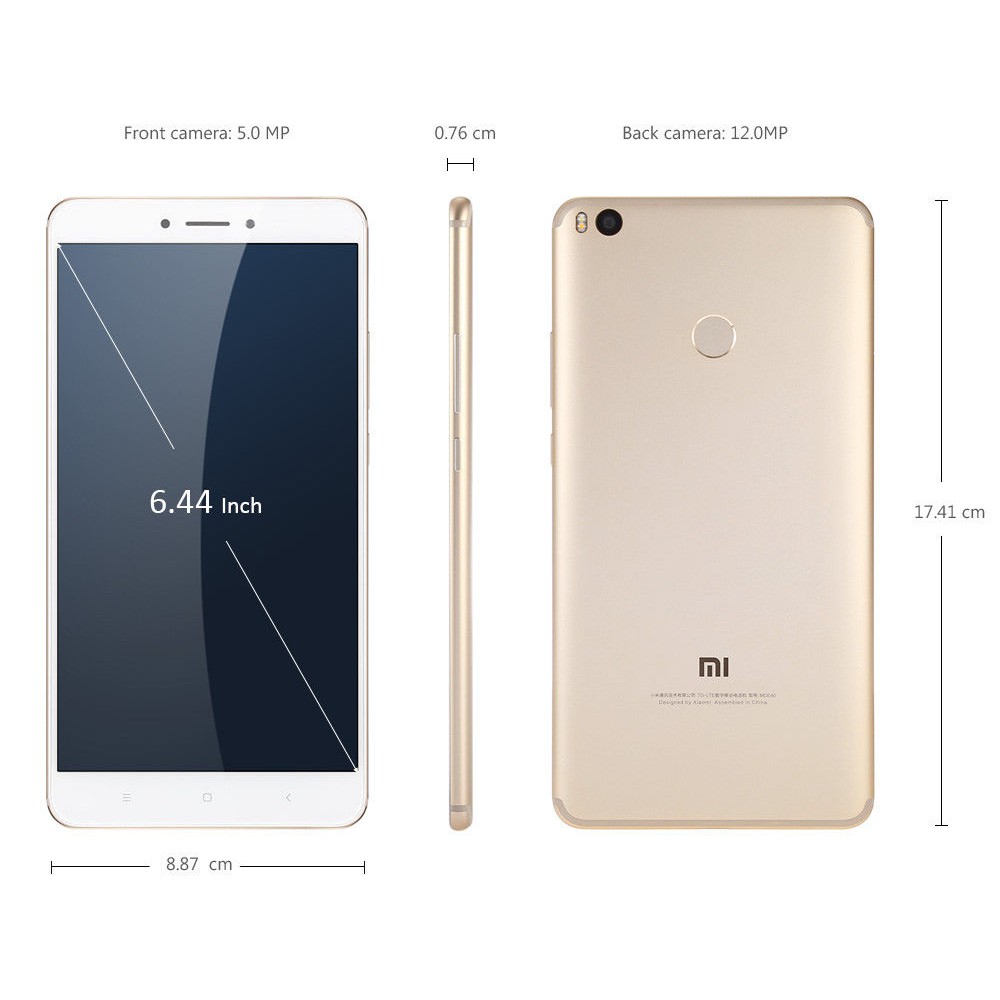 HP XIAOMI MI MAX 2 RAM 4GB/64GB - GOLD - DISTRIBUTOR