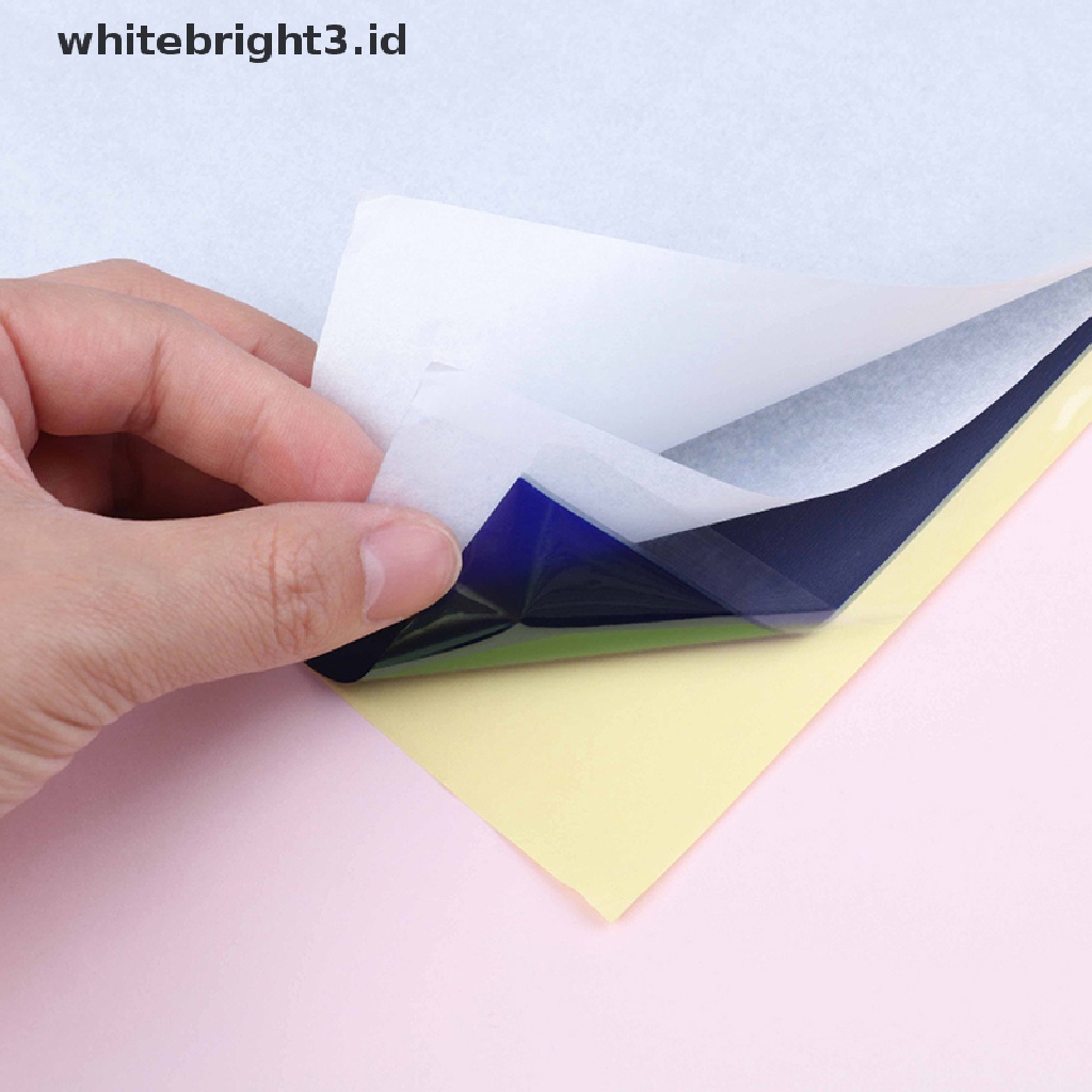 (whitebright3.id) 2pcs / Set Kertas Karbon Transfer Tato Ukuran A4