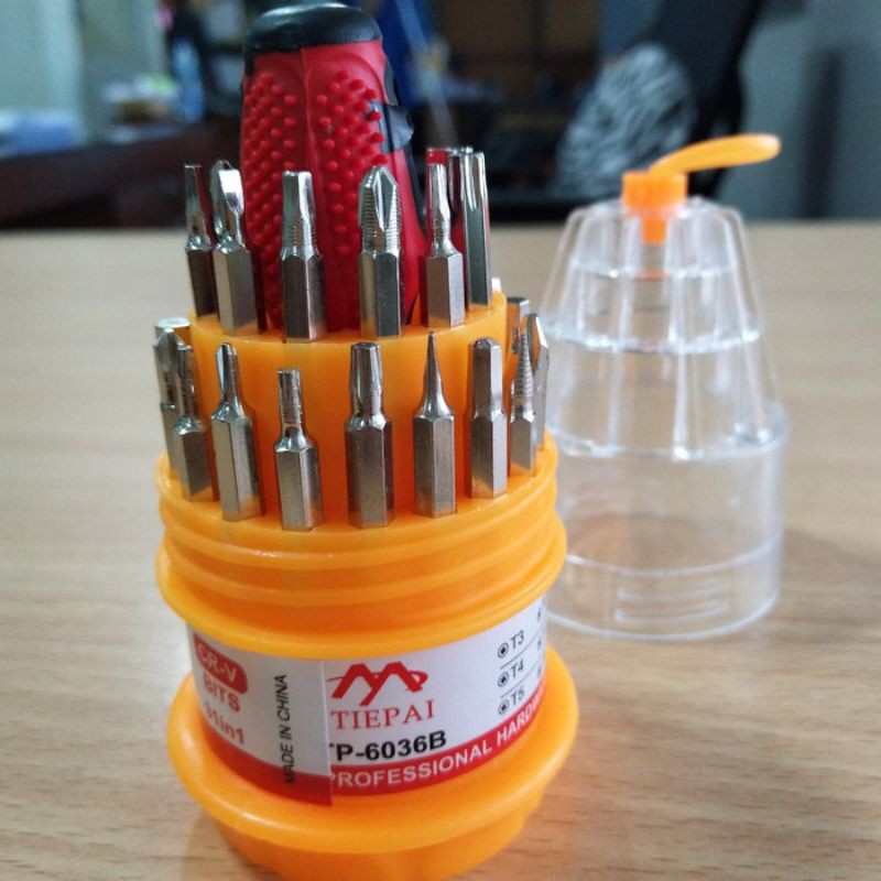 Mini Set Obeng 31In1 31 In 1 Kecil Magnet Toolkit Screwdriver Reparasi Hp Jam Pc Obeng Kembang Motor