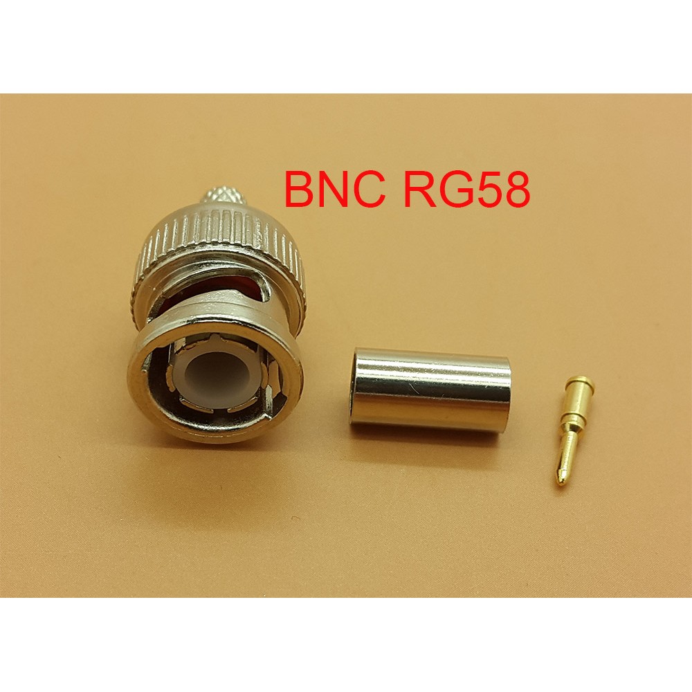 RG58 BNC Male Crimp Connector ( khusus kabel RG58 ) / BNC crimping