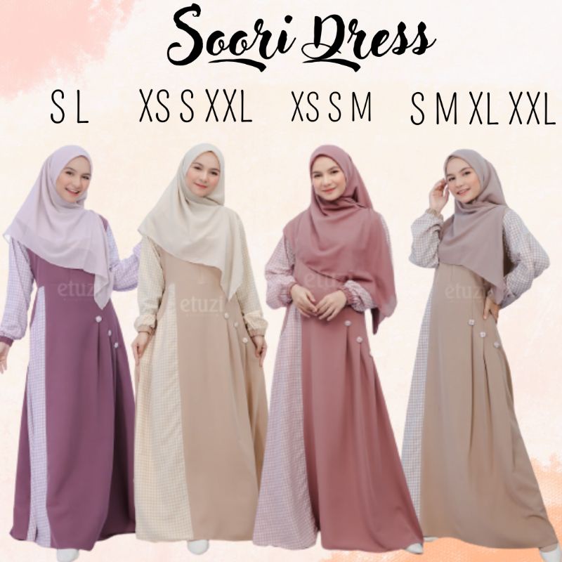 Gamis motif kotak soori dress by etuzi