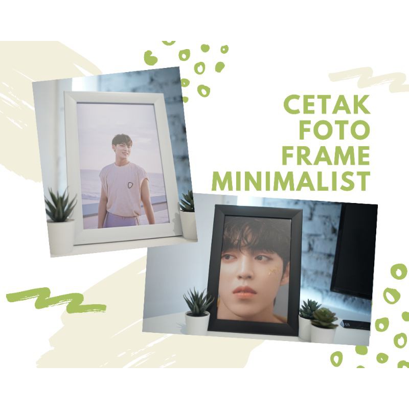 CETAK FOTO 16R 16RP FRAME MINIMALIST KAYU CUSTOM