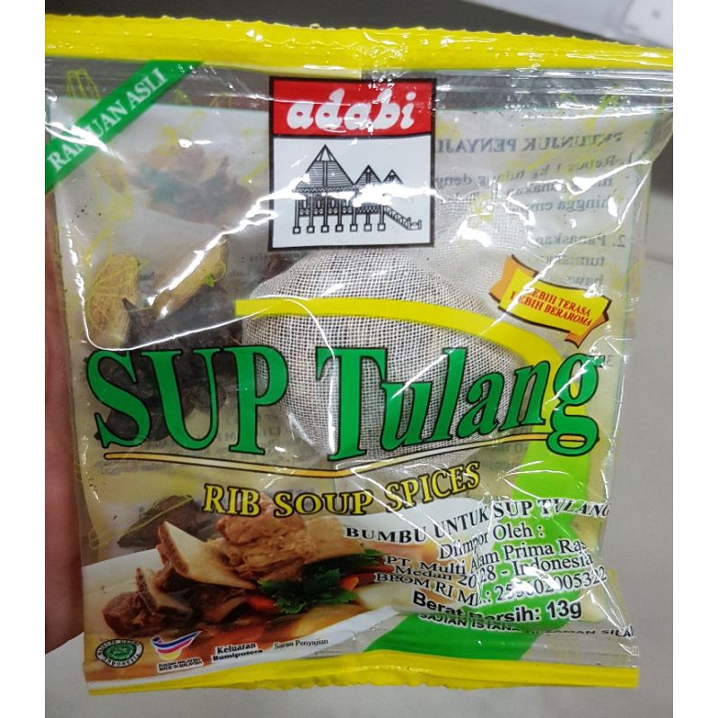 

ADABI Sup Tulang - Rib Soup Spices - Bumbu untuk Sup Tulang 13gr