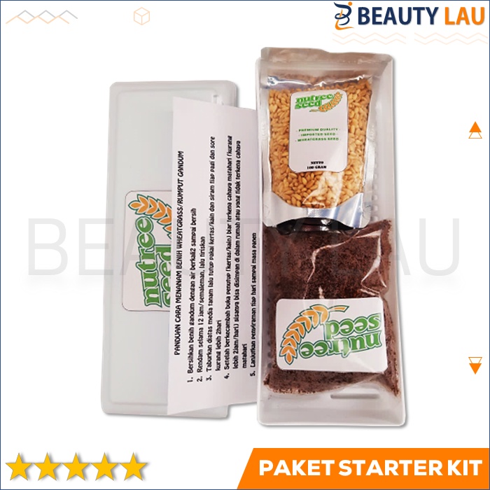 PAKET LENGKAP STARTER KIT WHEATGRASS MICROGREEN RUMPUT GANDUM KUCING