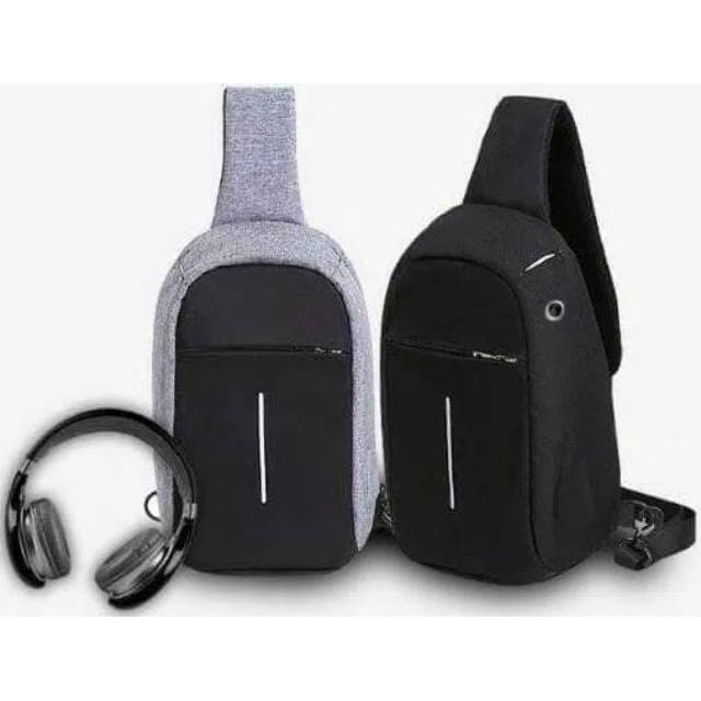 Best Seller Tas Selempang Anti Maling &amp; Anti Air Smart Crossbody Bag Non USB Charger Premium Quality