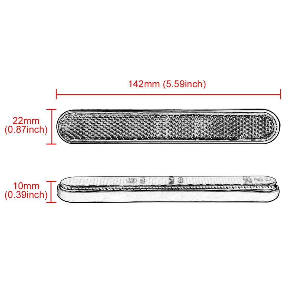 Preva 2Pcs Reflektor Garpu Depan Motor Strip Reflektif Baru Tanda Peringatan Hias