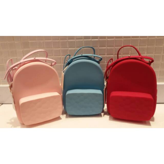 Tas mini jelly selempang Ori Miniso pink