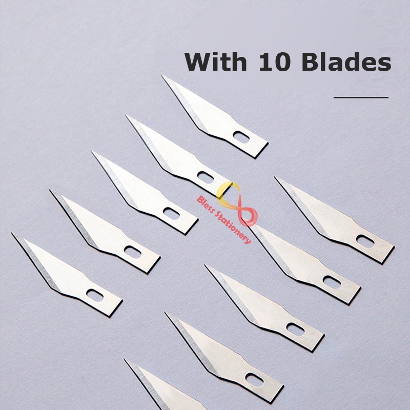 

RB Deli Art Knife Pisau Ukir Hobby Knife Pen Knife Cutter Ukir Pen Cutter Set Carving Knife Silet