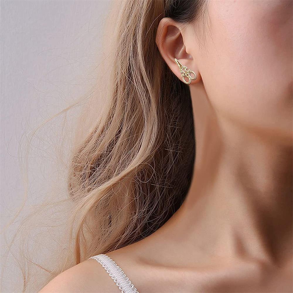 Lily Anting Gunting Kecil Hot Wanita Pria Perhiasan Hadiah Ear Stud