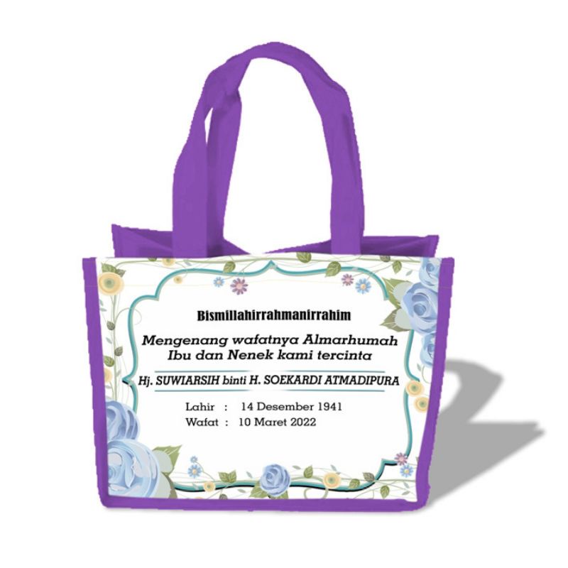 

Tas Goodie Bag Custom Tahlilan 25*20*20 Free Desain