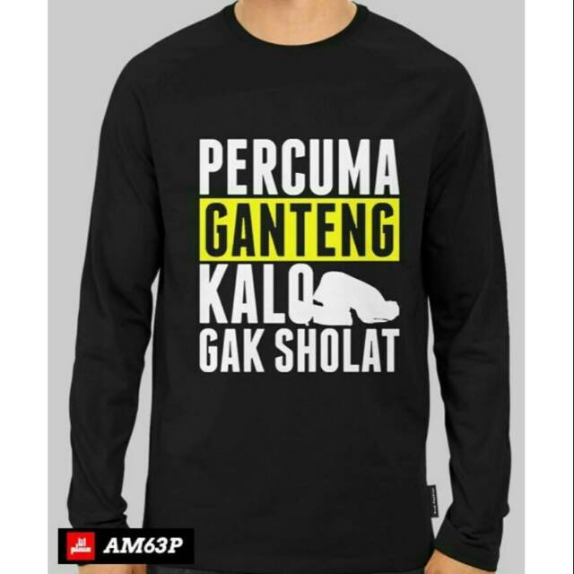 Kaos desain sendiri bisa pesan tulisan sesuai keinginan cotton combed 30s dakwah Islami