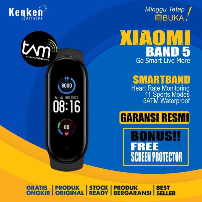 Xiaomi Smartwatch Mi Band 5 Original Free Anti Gores