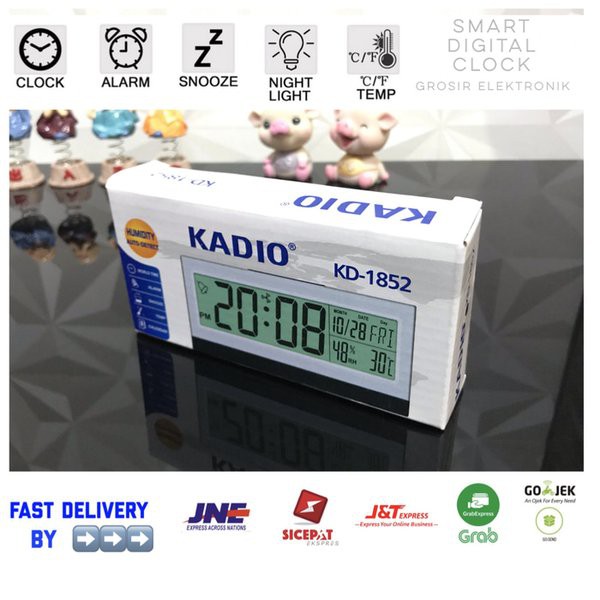 Jam Meja Digital &amp; Weker Keren &amp; Smart Alarm Clock Souvenir KD-1852