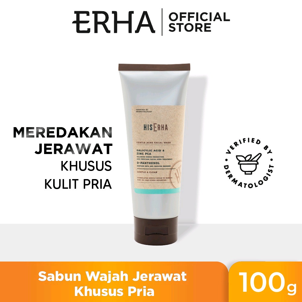 HIS ERHA acne series / paket perawatan kulit pria berjerawat