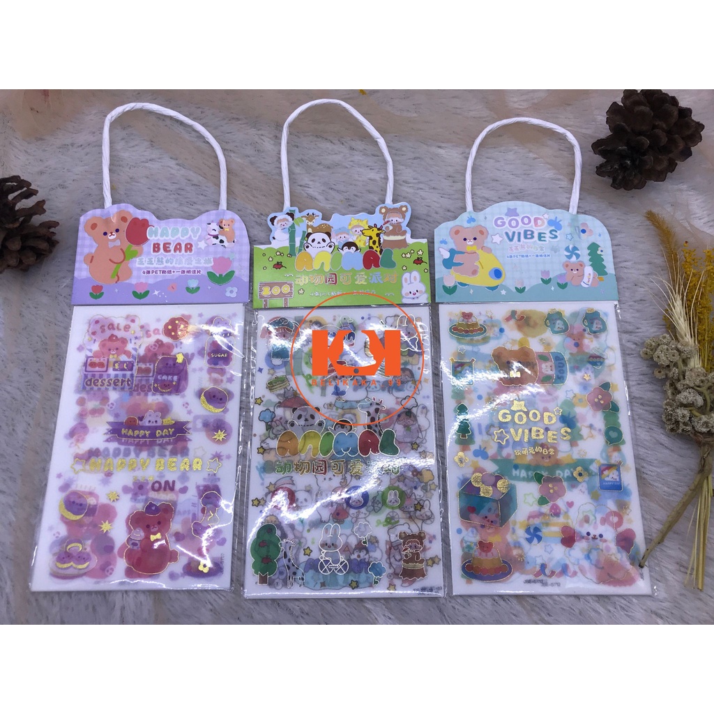 (4 LEMBAR) STICKER TEMPEL KARAKTER LUCU MODEL TAS GANTUNG ISI 4 LEMBAR / STICKER KARAKTER LUCU / STIKER TEMPEL / STICKER MODEL TAS/ STIKER GANTUNG / STIKER TAS / STICKER ANAK