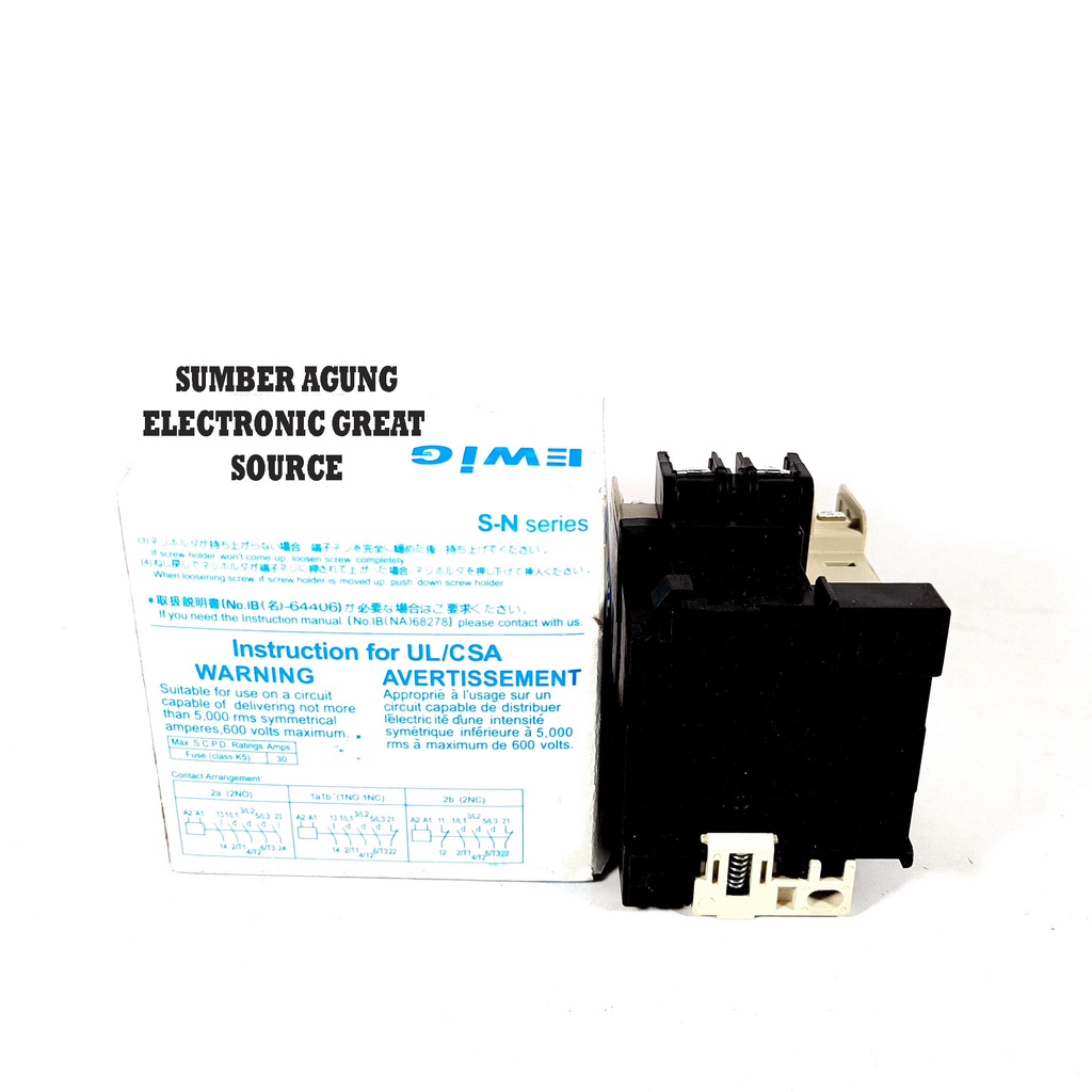 SN12 Ewig Kontaktor Listrik 20A AC Magnetic Contactor 220V