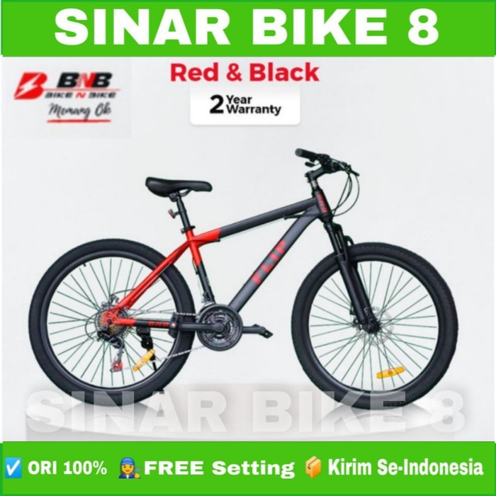 Sepeda Gunung Ukuran 26 Inch MTB BNB FLIP 3 x 8 Speed Rem Cakram