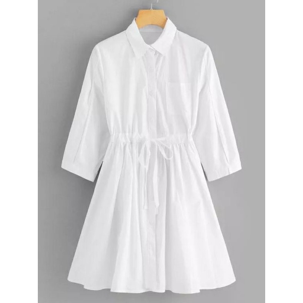 baju tunik tunik putih serut busui/tunik katun rayon