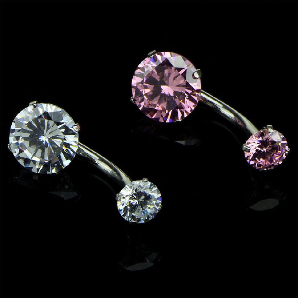 NewBaby Surgical Steel Navel Rings Crystal Belly Button Ring Bar Piercing Jewelry Beauty ID